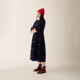 Sideline - Tessa dress - indigo embroidery | Scout & Co
