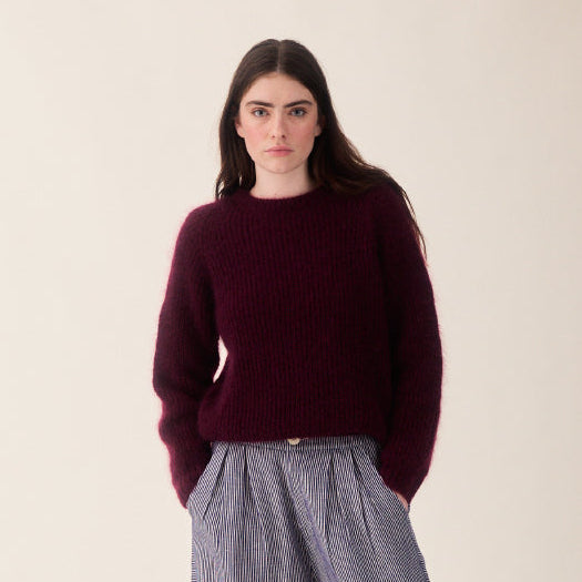 Sideline - Flo mohair jumper - Plum
