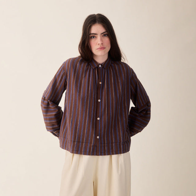 Sideline - Lotta shirt - Brown stripe | Scout & Co