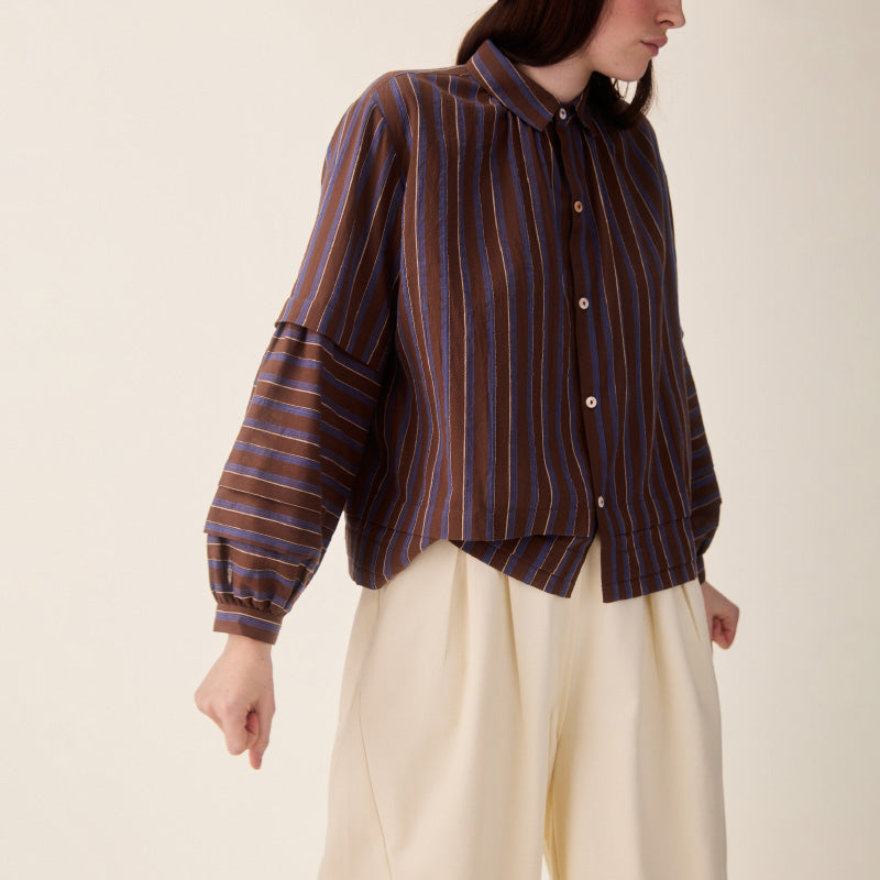 Sideline - Lotta shirt - Brown stripe | Scout & Co