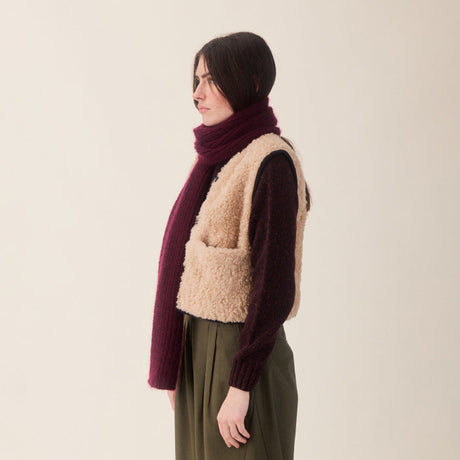 Sideline - Aida reversible vest - Natural wool | Scout & Co