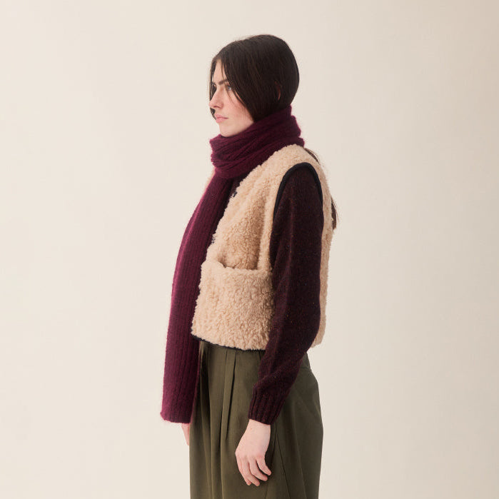 Sideline - Aida reversible vest - Natural wool | Scout & Co