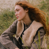 Sideline - Aida reversible vest - Natural wool