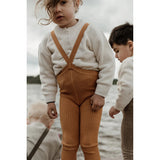 Silly Silas - Hippy Footless cotton tights with braces - Amber | Scout & Co
