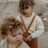 Silly Silas - Hippy Footed cotton tights with braces - Amber | Scout & Co