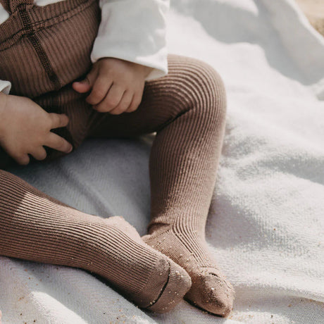 Silly Silas - Footed cotton tights with braces - Granola | Scout & Co