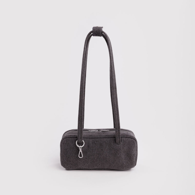 Baggu - Small Denim Bowler bag - Washed black denim | Scout & Co