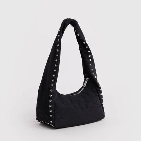 Baggu - Small Nylon Meringue Bag - Black - Studs | Scout & Co