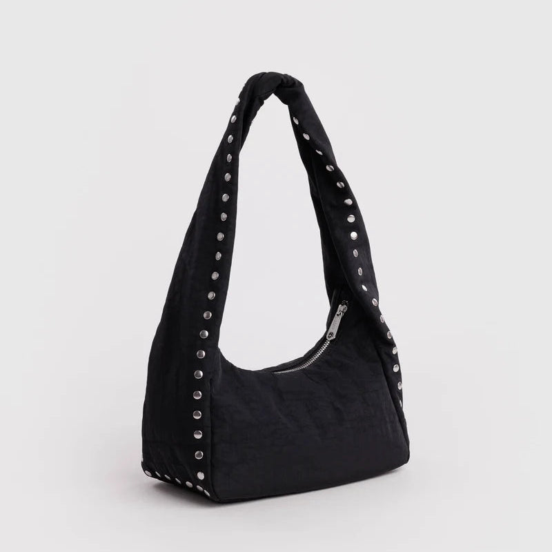 Baggu - Small Nylon Meringue Bag - Black - Studs | Scout & Co