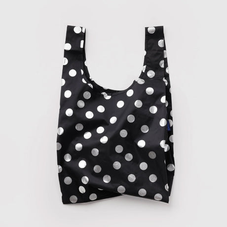 Baggu - Standard Baggu reusable bag - Silver Metallic Polka Dot | Scout & Co