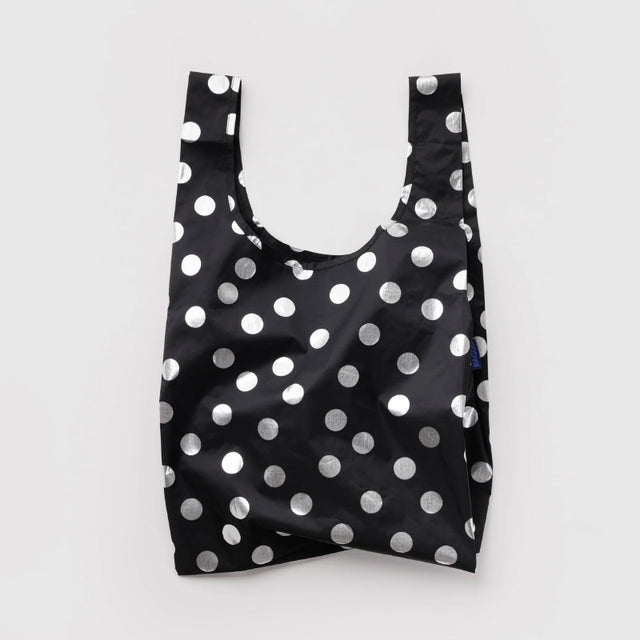 Baggu - Standard Baggu reusable bag - Silver Metallic Polka Dot | Scout & Co