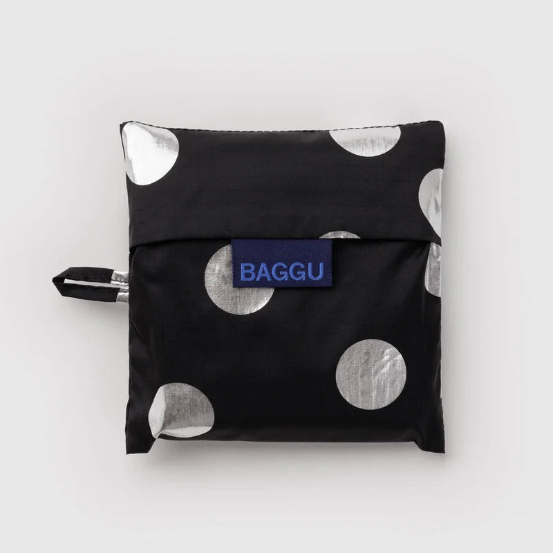 Baggu - Standard Baggu reusable bag - Silver Metallic Polka Dot | Scout & Co