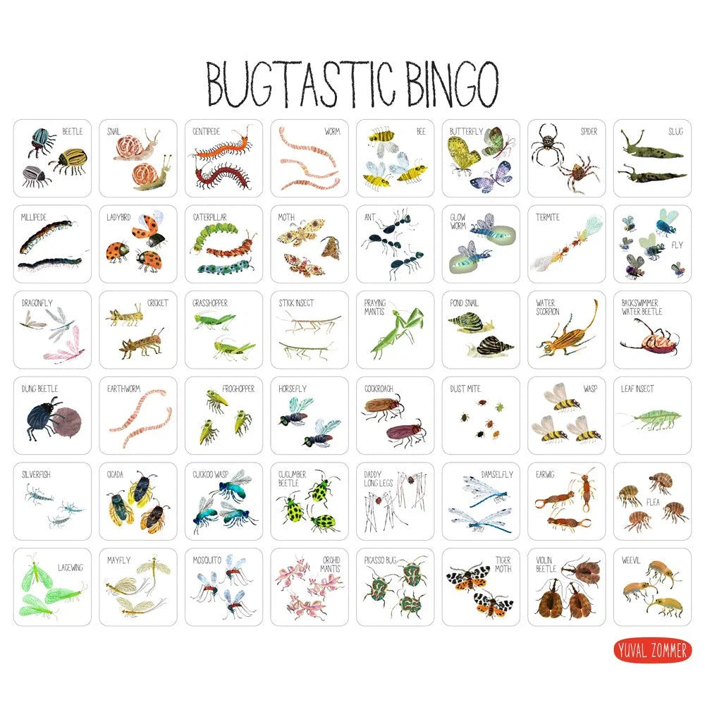 Bugtastic Bingo game - Yuval Zommer | Scout & Co