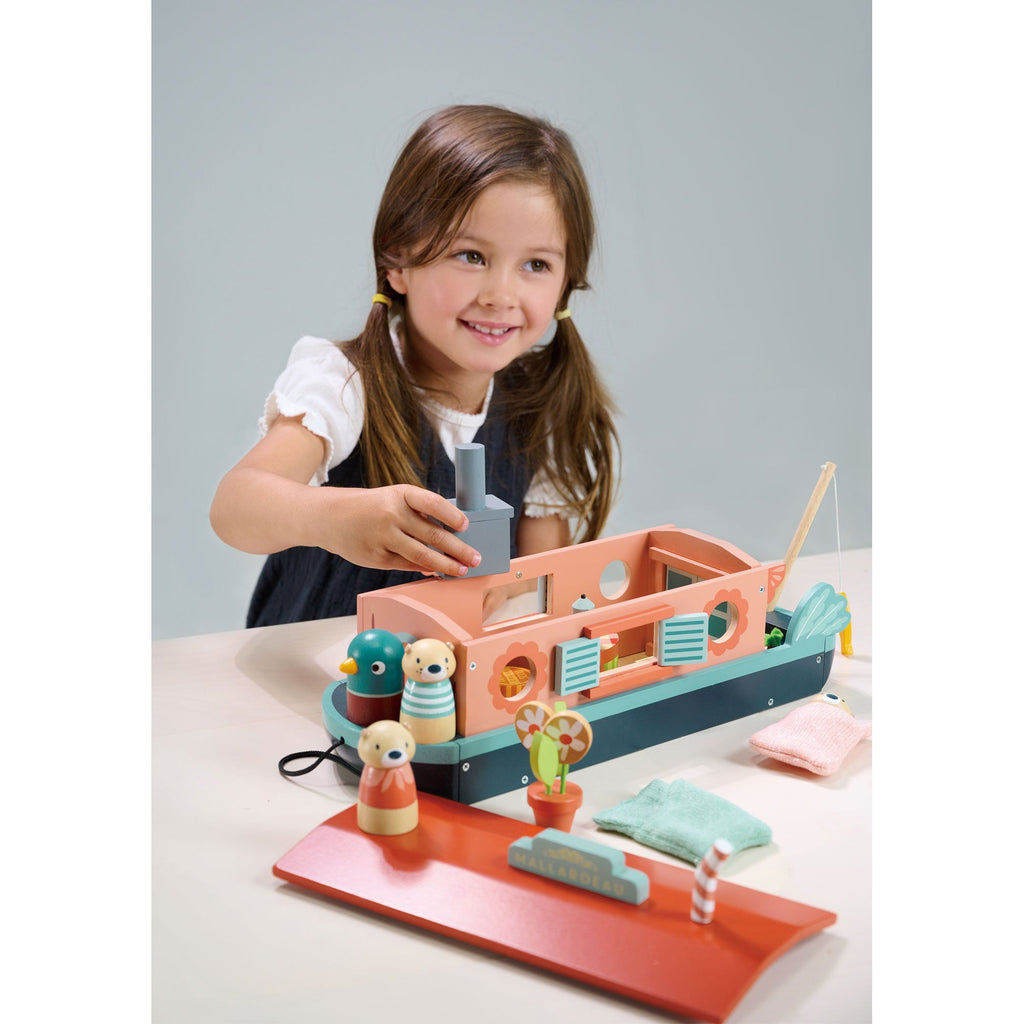 Tender Leaf Toys - Little Otter Canal Boat | Scout & Co