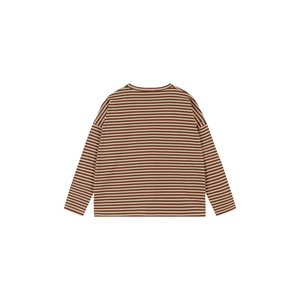 The Tiny Big Sister - Striped long-sleeved tee - chocolate & vanilla | Scout & Co