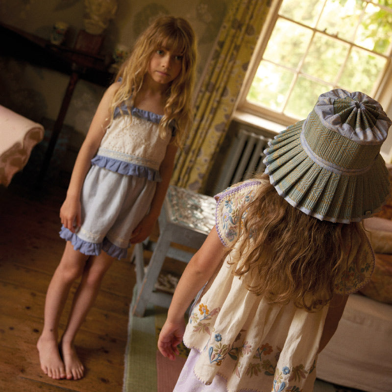 Apolina - Theodora top and shorts set - Blue / Lilac | Scout & Co
