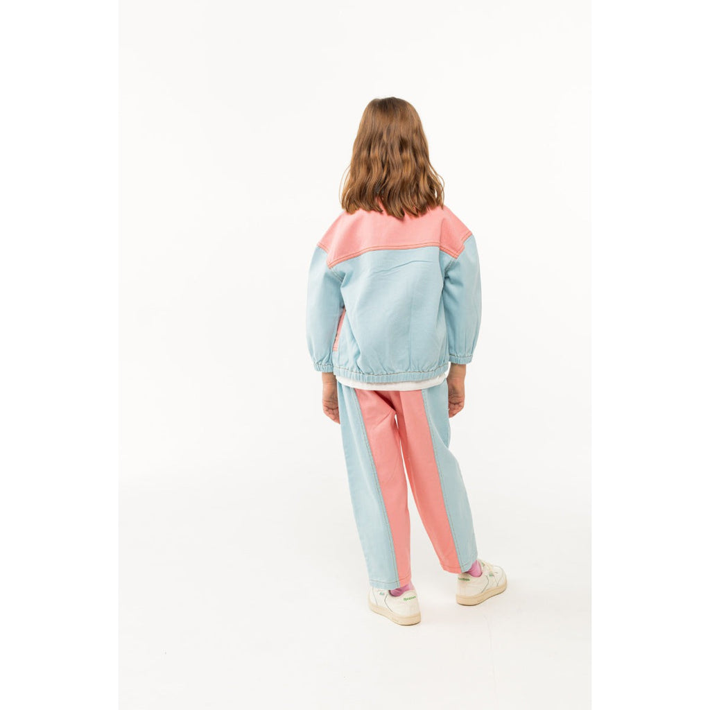 Tiny Cottons - Colour block pants - peach + blue | Scout & Co