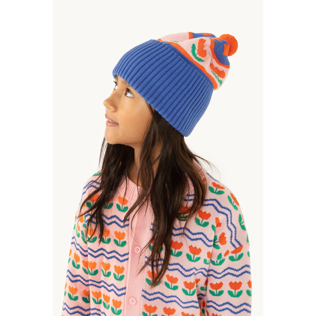 Tiny Cottons - Flowers beanie hat - blue | Scout & Co