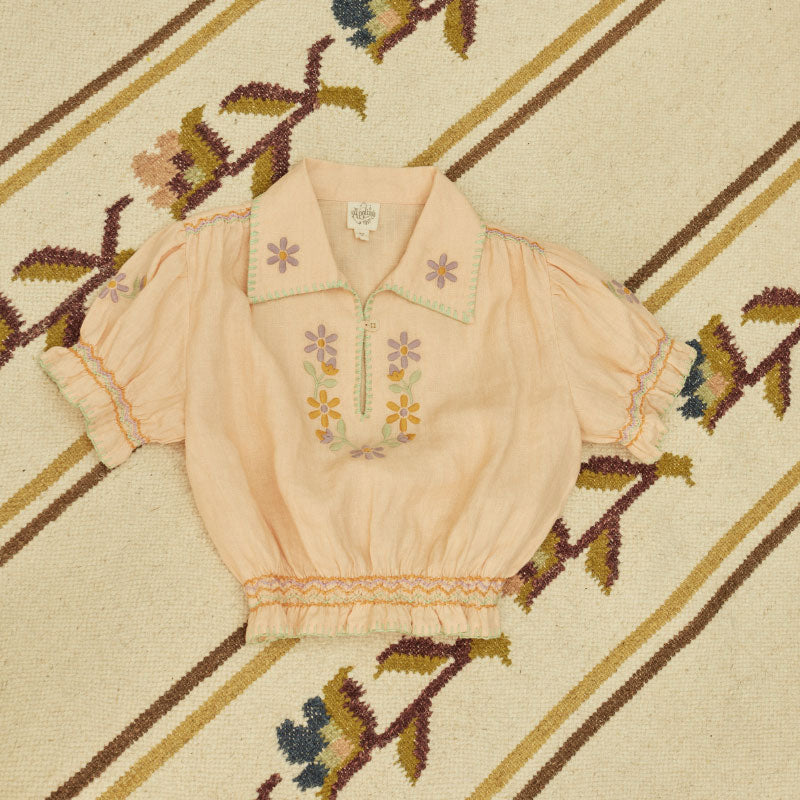 Apolina - Valerie blouse - Satin pink | Scout & Co