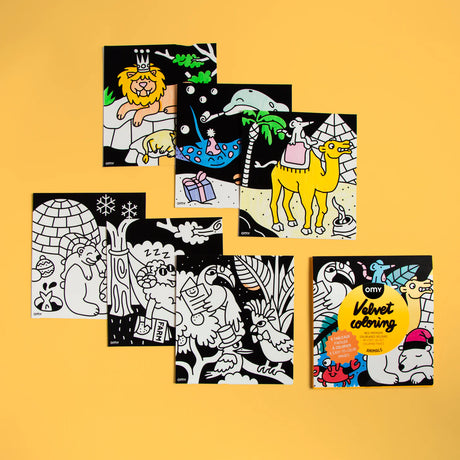 OMY - Velvet Colouring - Animals