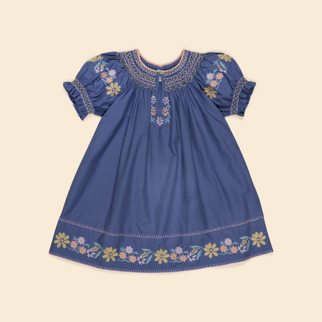 Apolina - Verna smock dress - Azul | Scout & Co