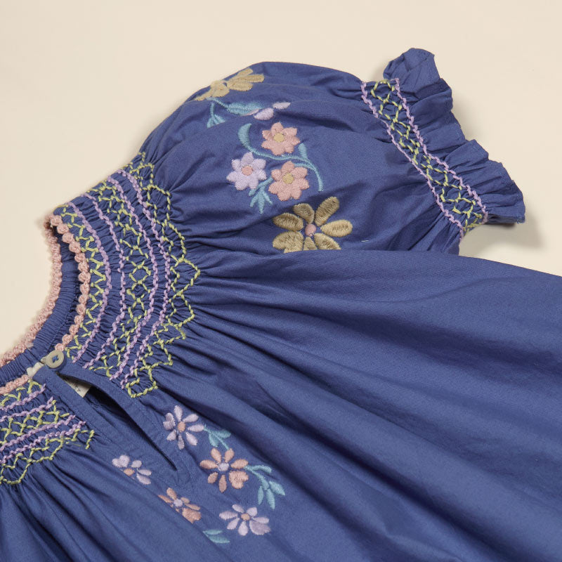 Apolina - Verna smock dress - Azul | Scout & Co