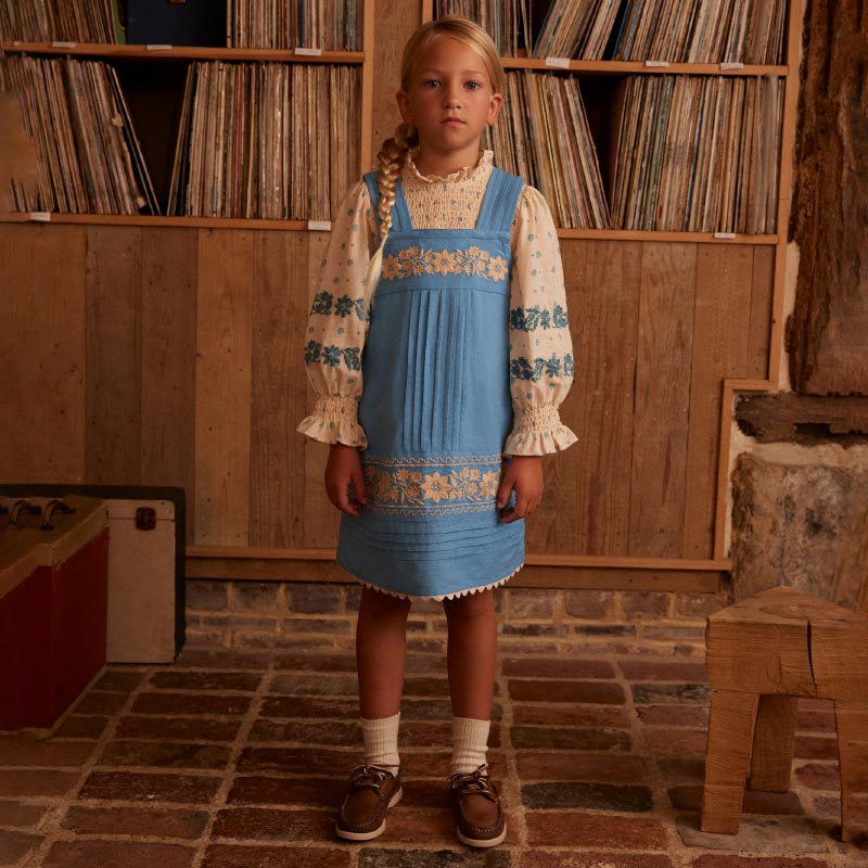 Apolina - Vittoria Apron Shift - Nordic blue | Scout & Co