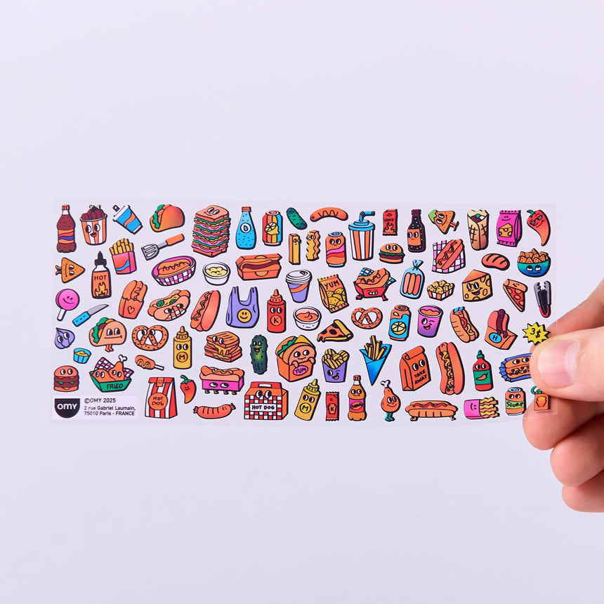 OMY - Fabulous Boutique mini vinyl stickers - Hot Dog Shop