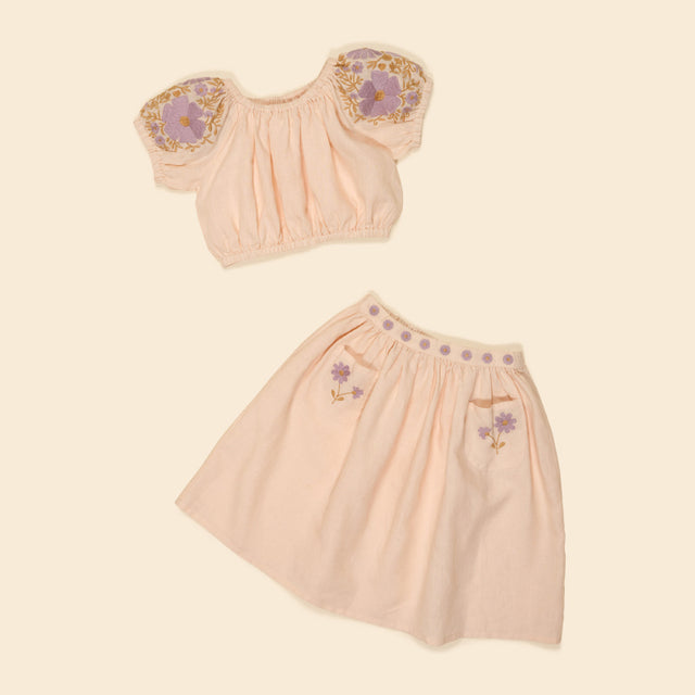 Apolina - Velma top and skirt set - Blush | Scout & Co