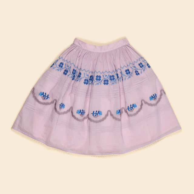 Apolina - Wendy structured organdie midi skirt - Violet Creme | Scout & Co