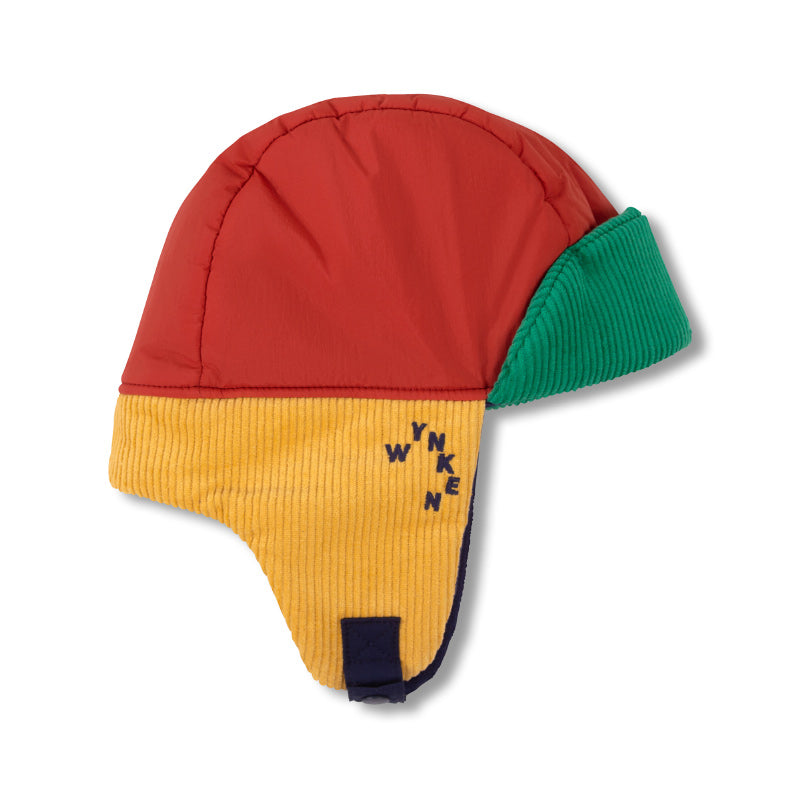 Wynken - Palette trapper hat - Brick red + green | Scout & Co