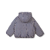 Wynken - Burletta down coat - Painted navy stripe | Scout & Co