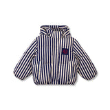 Wynken - Burletta down coat - Painted navy stripe | Scout & Co