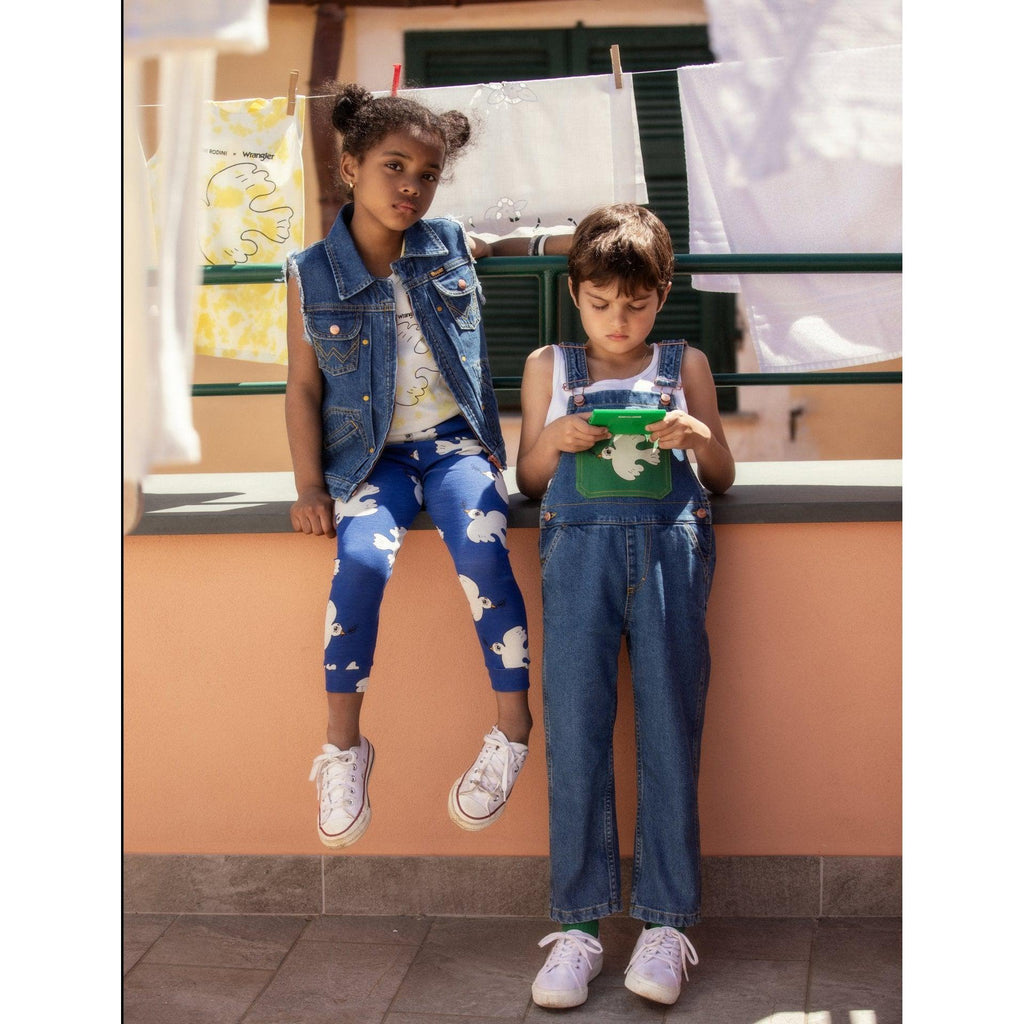Mini Rodini x Wrangler - Peace Dove all-over print leggings | Scout & Co