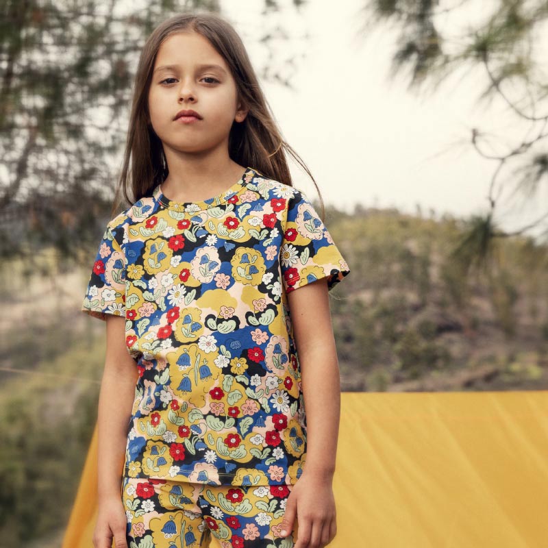 Mini Rodini - Flowers short-sleeved T-shirt | Scout & Co