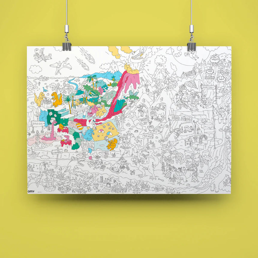 OMY - colouring poster - Dinosaurs | Scout & Co