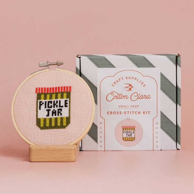 Cotton Clara - Pickle Jar Cross Stitch Kit | Scout & Co