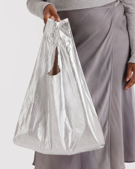 Baggu- Standard Baggu reusable bag - Chrome Metallic