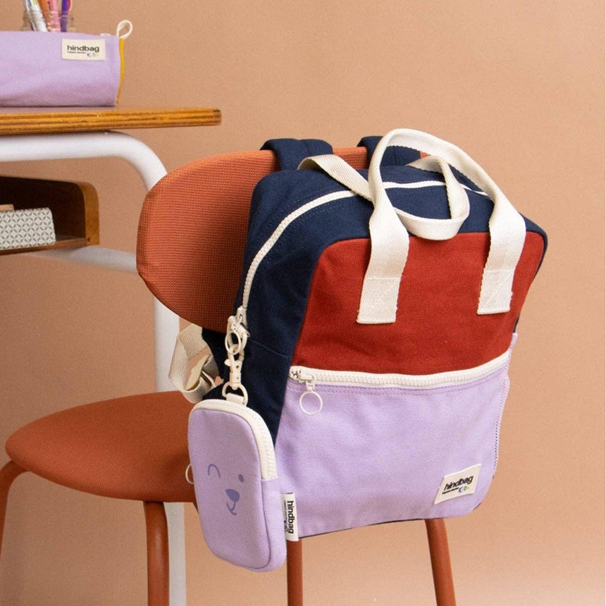 Hindbag - Arthur Tricolour Kids Backpack - Terracotta | Scout & Co