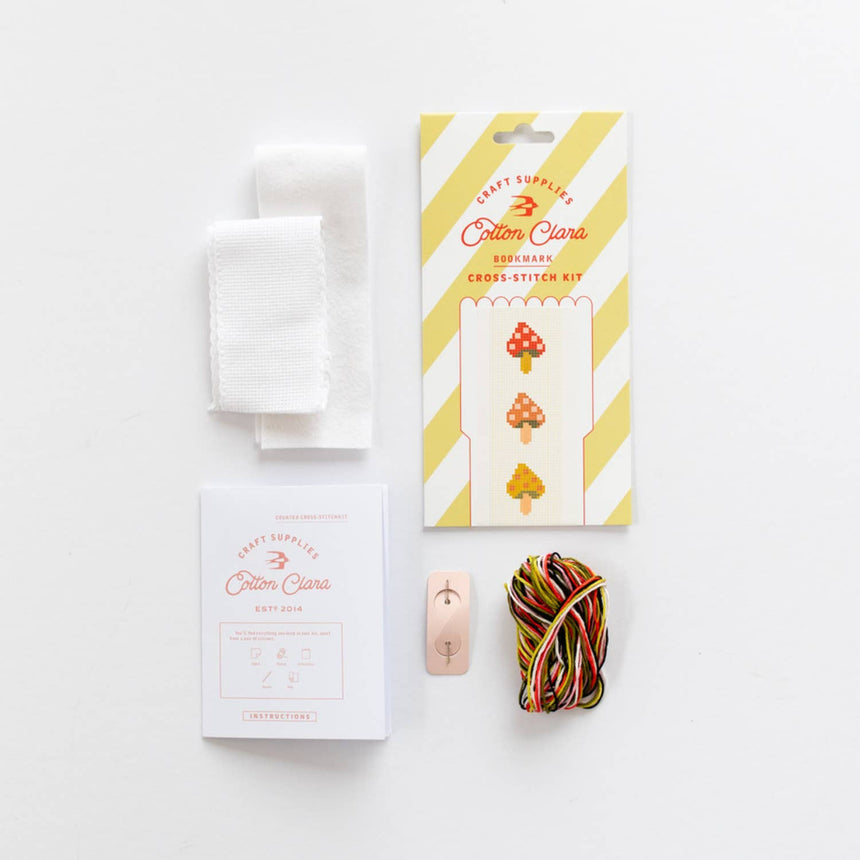 Cotton Clara - Tea/Mugs Cross Stitch Bookmark Kit | Scout & Co