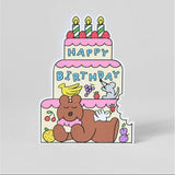 Wrap - Birthday Cake Bear shaped card | Scout & Co
