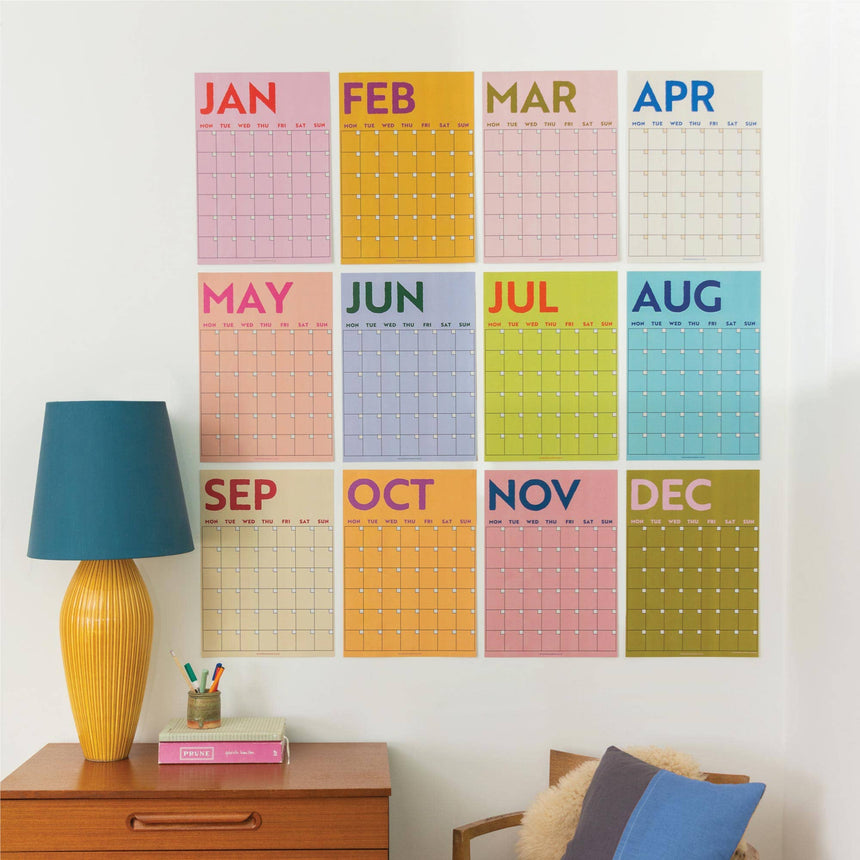Good Tuesday - Monthly Undated A3 Wall Planner - Colourburst | Scout & Co