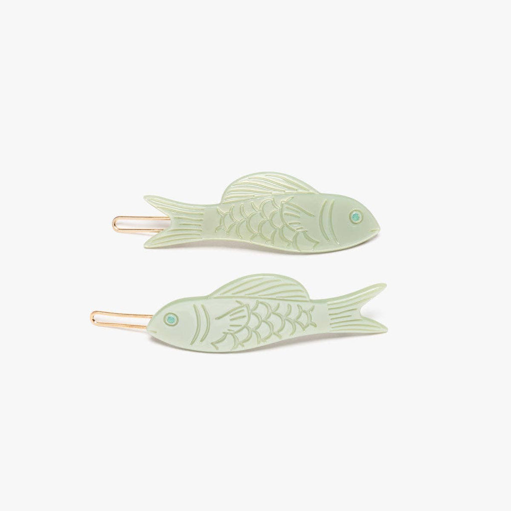 Winona Irene - Jade green fish hair clips set | Scout & Co