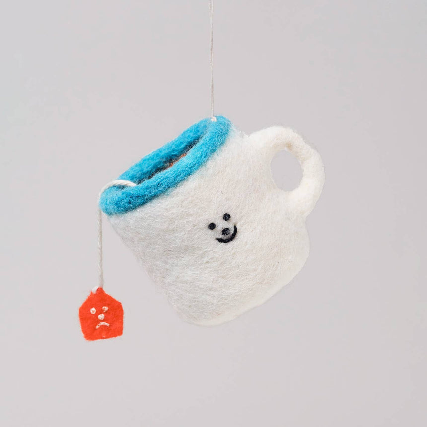 Wrap - Cup of Tea hanging felt ornament | Scout & Co