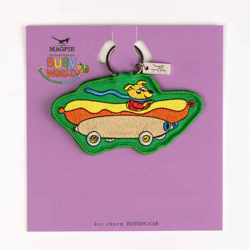 Magpie x Richard Scarry - Hotdog Car key charm | Scout & Co