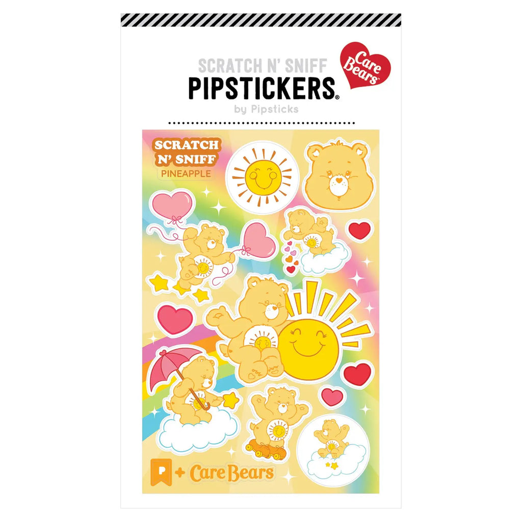 Pipsticks - Care Bears Sun & Funshine Bear scratch 'n' sniff sticker sheet | Scout & Co