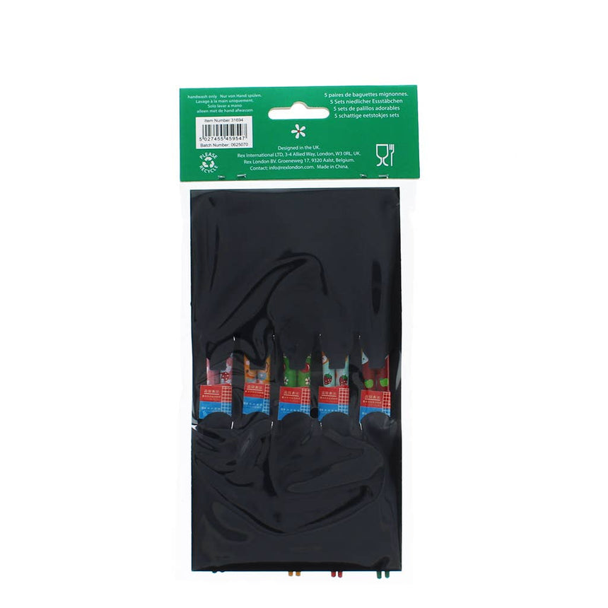 Rex - Children's bamboo chopsticks (5 pairs) | Scout & Co