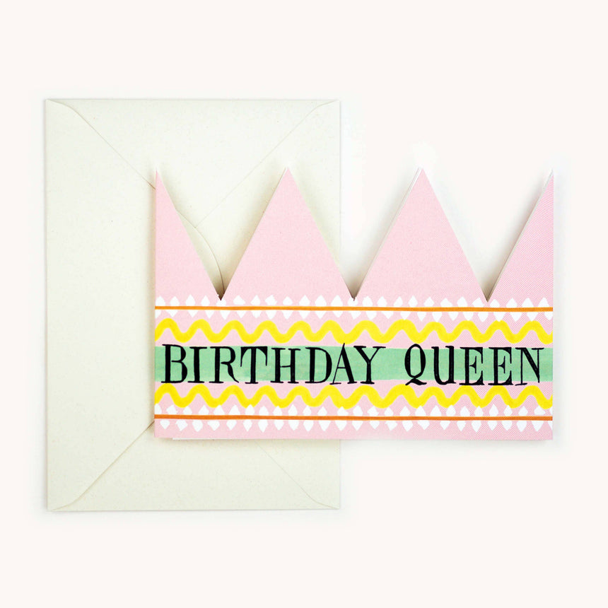 Hadley - Birthday Queen party hat card | Scout & Co