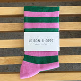 Le Bon Shoppe - Wide Wally socks - Pink / Green | Scout & Co