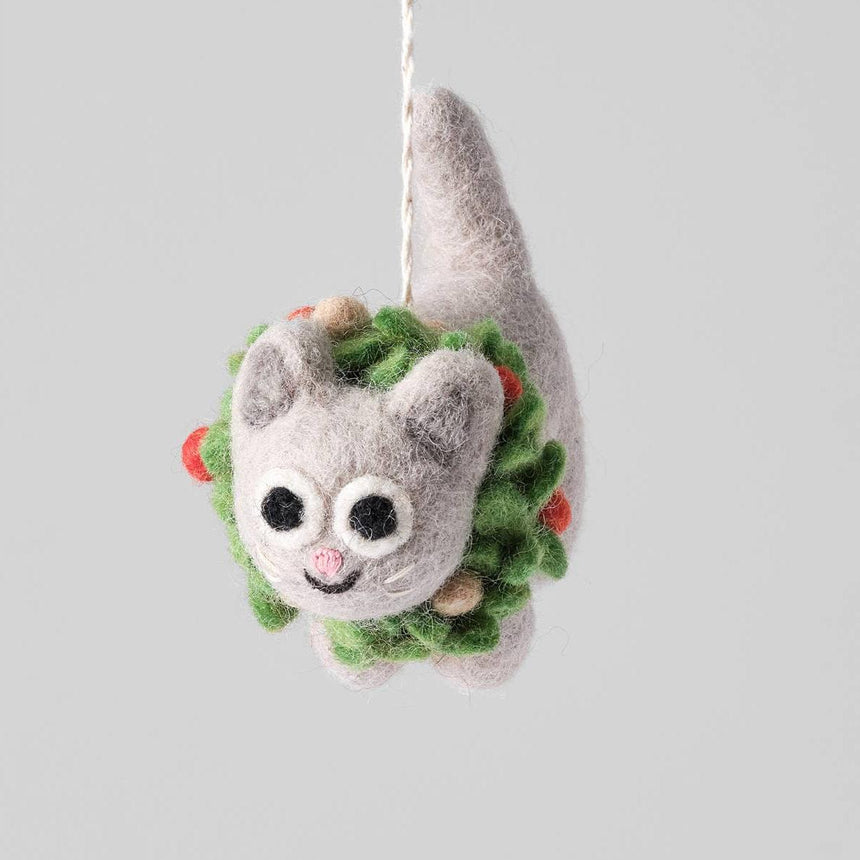 Wrap - Ernest Cat hanging felt ornament | Scout & Co